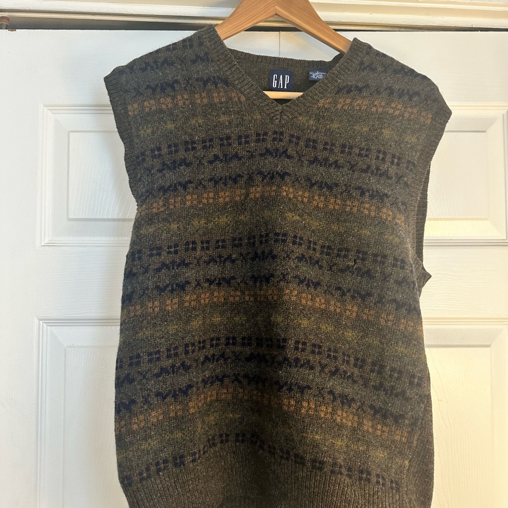 Sweater Vest Vintage Gap 100% Lambswool